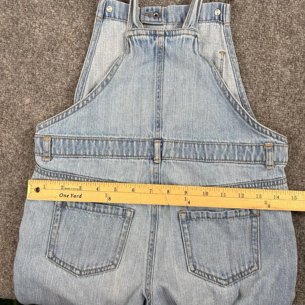 Y2K Oshkosh B'gosh Denim Overalls Girls 14 Button Front‎ Distressed Country Farm